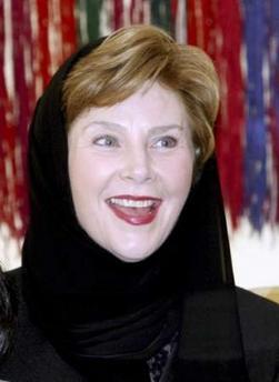 LAURA BUSH TÜRBANLI - Resim 5