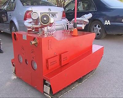 Yerli yangın söndürme robotu
