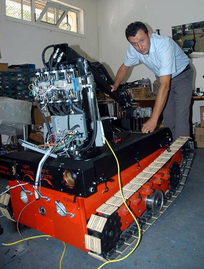 Yerli yangın söndürme robotu