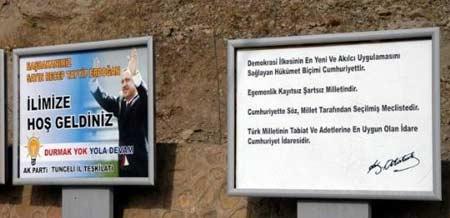 AKP pankartları indirildi - Resim 1