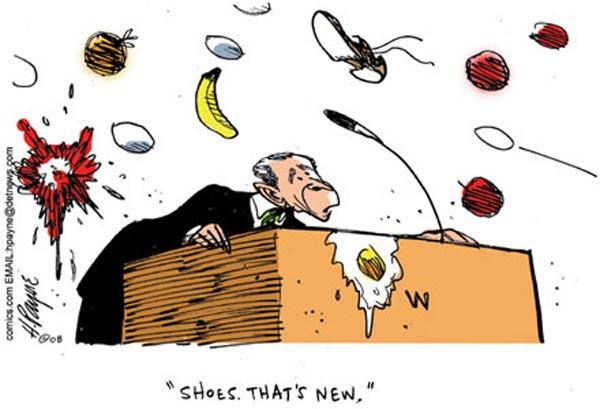 En yaratıcı Bush'a veda karikatürleri