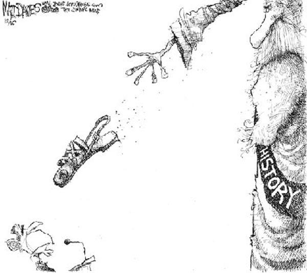 En yaratıcı Bush'a veda karikatürleri