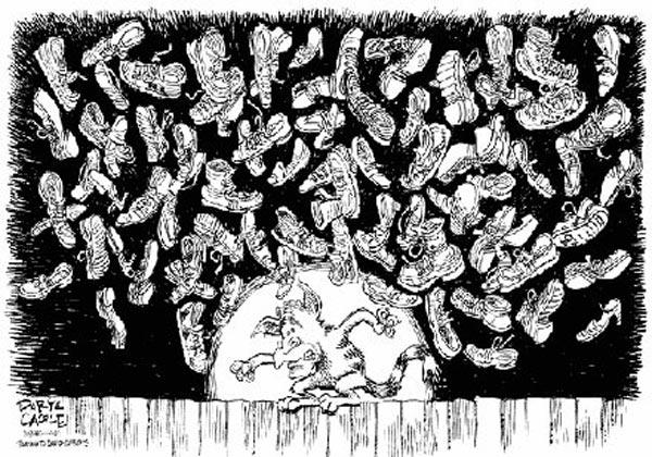 En yaratıcı Bush'a veda karikatürleri