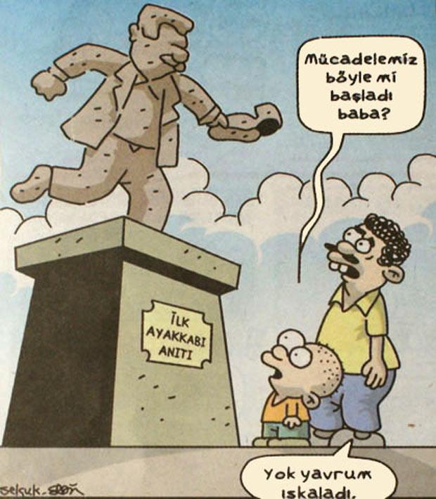 Karikatürlerde ayakkabı eylemi - Resim 4