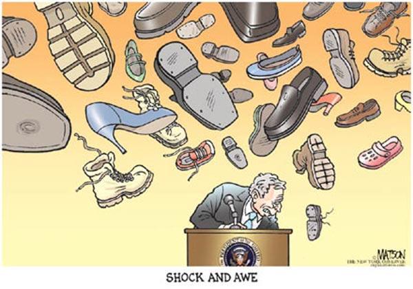 En yaratıcı Bush'a veda karikatürleri