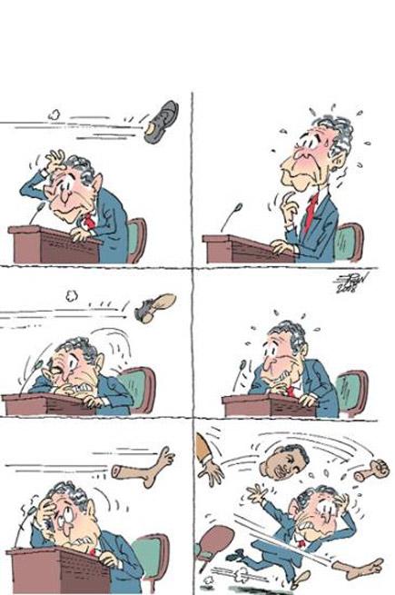 Karikatürlerle Bush'un PABUCU - Resim 11