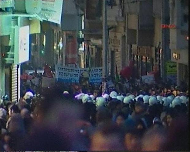 Taksim'de İsrail protestosu