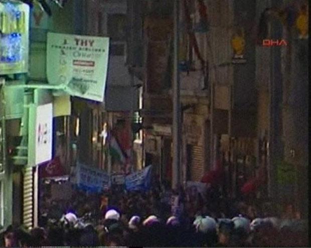Taksim'de İsrail protestosu