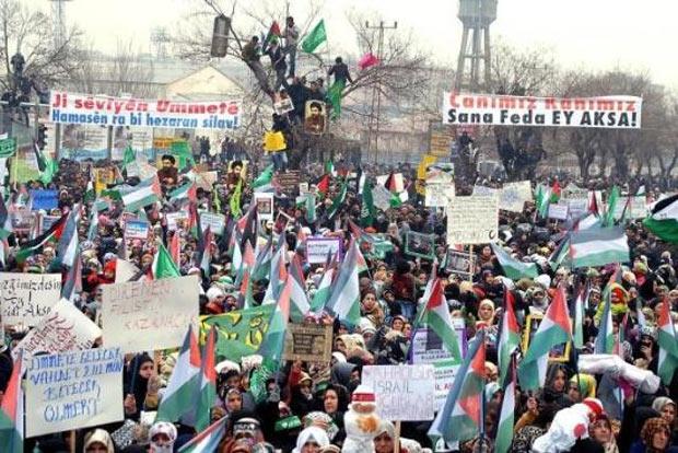 Diyarbakır'da dev İsrail protestosu - Resim 5