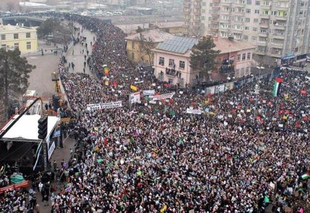 Diyarbakır'da dev İsrail protestosu - Resim 12