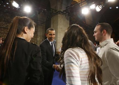 Obama gençlerle