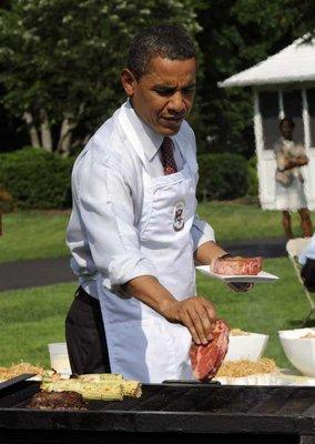 Obama mangal başında - Resim 9