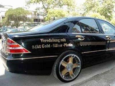 Altın kaplı Mercedes - Resim 4