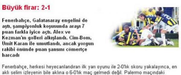 Tarihe  damga vuran derbi Manşetleri - Resim 9