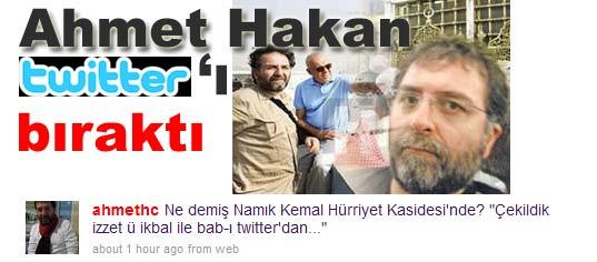 Ahmet Hakan Twitter'ı bıraktı