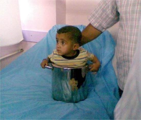 Esma tencereye sıkışınca