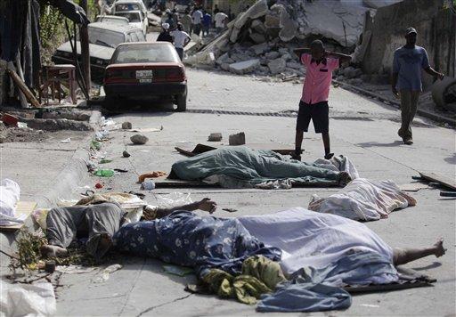 Haiti'de açık hava mezarlığı