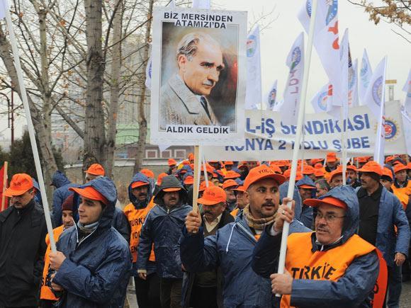 İşçilerden Ankara'da büyük miting - Resim 6