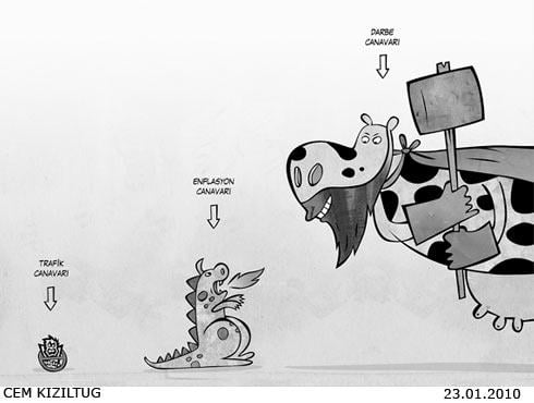 Karikatürlerle darbe planları