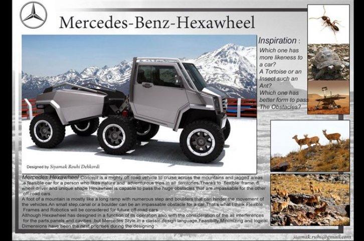 Böcek otomobil Mercedes Hexawheel - Resim 2