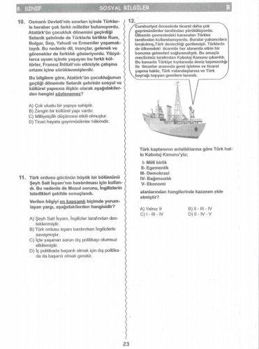 İşte SBS soruları