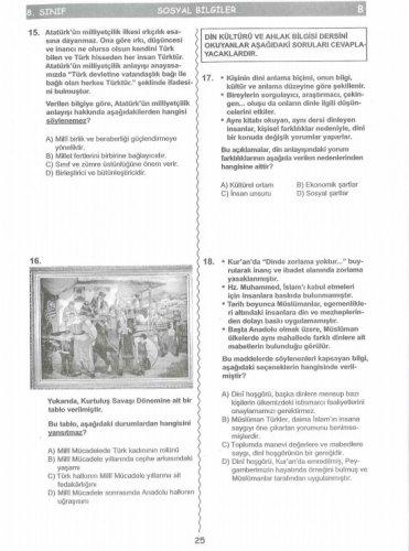 İşte SBS soruları