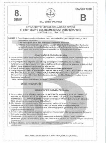 İşte SBS soruları