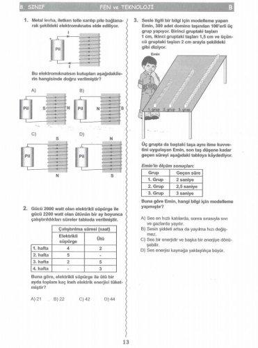 İşte SBS soruları
