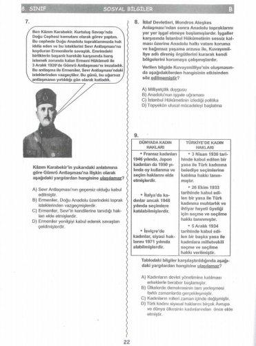 İşte SBS soruları