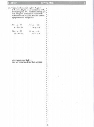 İşte SBS soruları