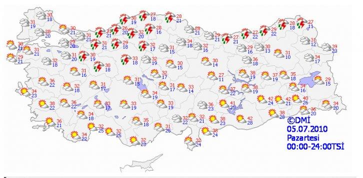 5-10 Temmuz hava tahmin raporu - Resim 1