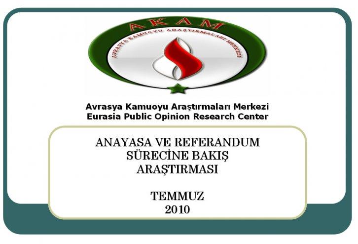 Anayasa ve Refendum sürecine bakış araştırması - Resim 1