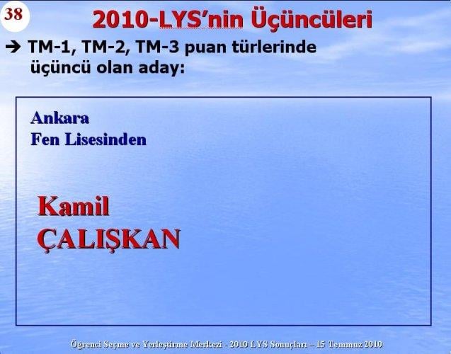 2010 Lys Sınavlarına ilişkin sayısal bilgiler