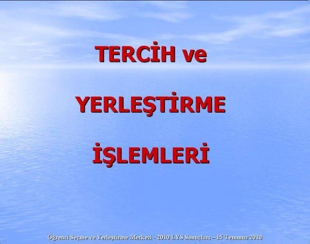 2010 Lys Sınavlarına ilişkin sayısal bilgiler