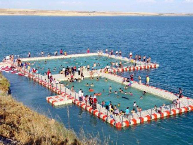 Adıyaman’da ‘Fırat Beach’ keyfi
