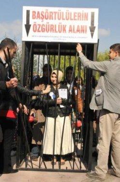 Ankara'da başörtüsü eylemi - Resim 13