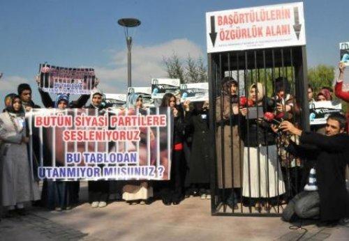 Ankara'da başörtüsü eylemi - Resim 6