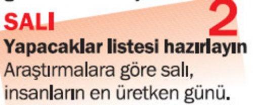 Hangi gün ne yapılmalı