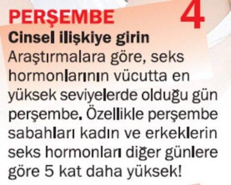 Hangi gün ne yapılmalı