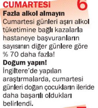 Hangi gün ne yapılmalı