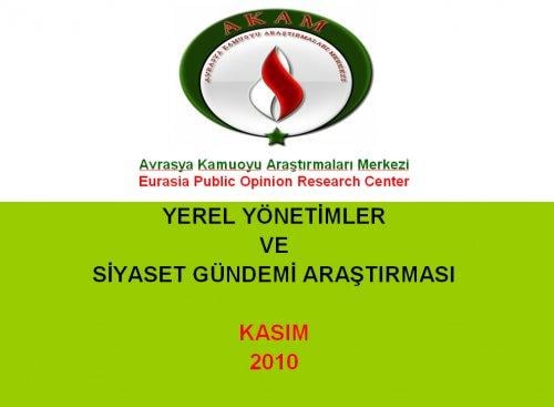 Yerel Yönetimler ve Siyasi Gündem araştırması