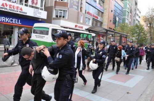 Başbakan protestosuna polis engeli  - Resim 17
