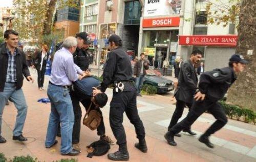 Başbakan protestosuna polis engeli  - Resim 23