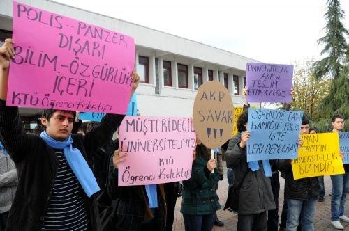 KTÜ'lü öğrencilerden protesto - Resim 10