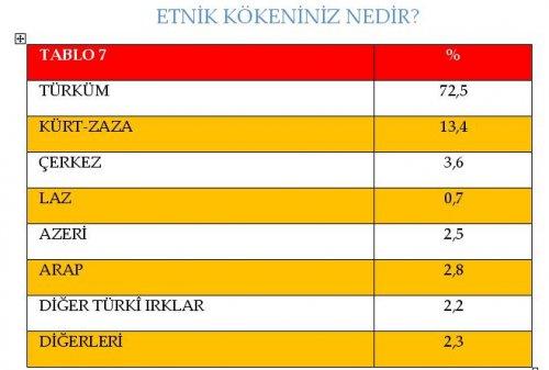 AKAM'ın etnik kimliklerin siyasi tercihleri araştırması