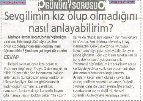 Haydar Dümen'e gelen ilginç sorular