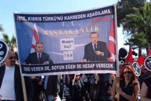 KKTC'deki besleme tepkisi mitingden kareler - Resim 7