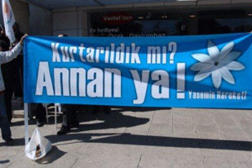 KKTC'deki besleme tepkisi mitingden kareler - Resim 12
