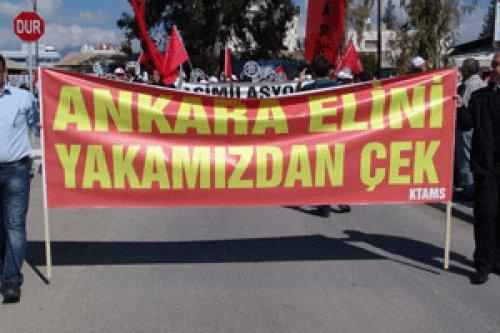 KKTC'deki besleme tepkisi mitingden kareler - Resim 6