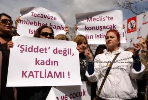 Meclis önünde kadına şiddet protestosu - Resim 1